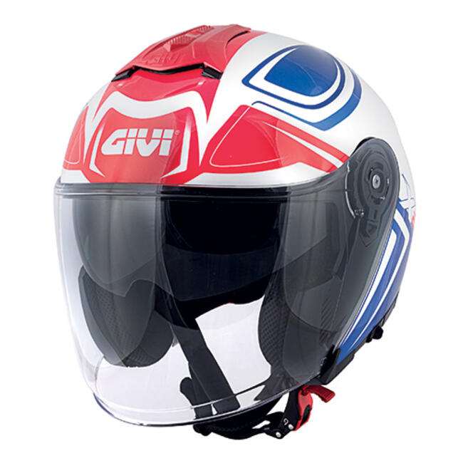 Givi Caschi Jet Bianco/rosso/blu